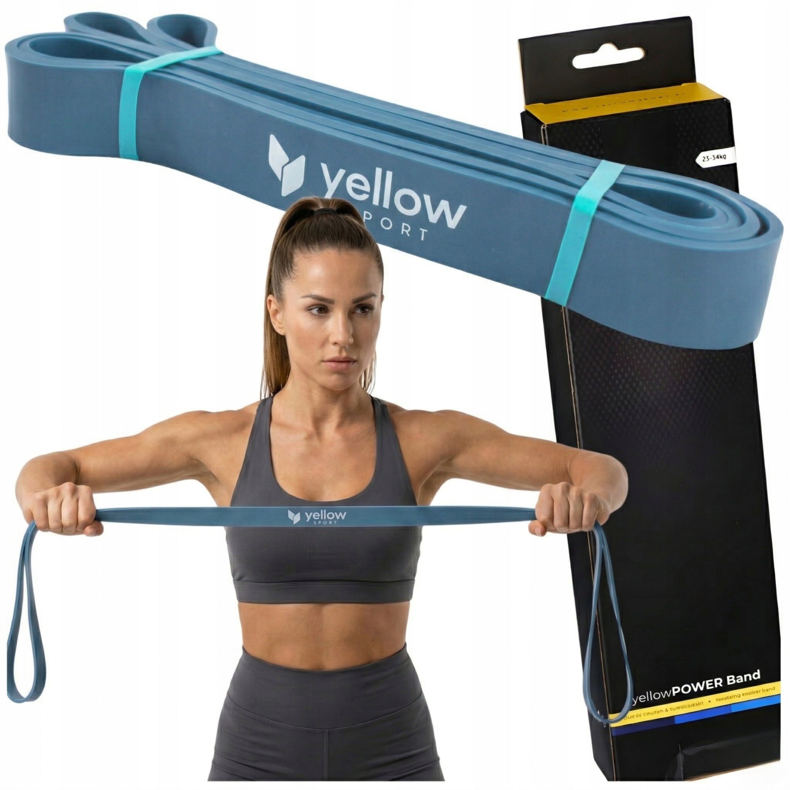 Resistance Rubber Band For Exercise Training Fitness Tape Power Strong 23-34kg