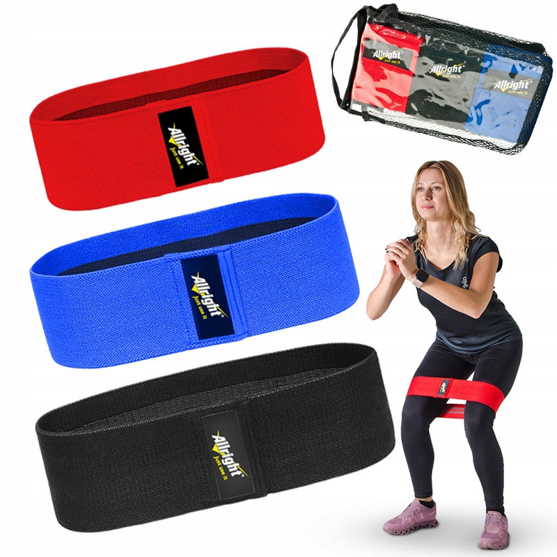 Resistance Rubber Material Hip Band 3pcs For Exercise Buttock Fitness Training