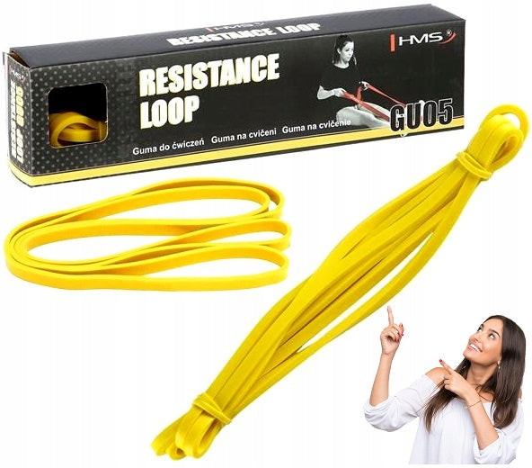 Resistance Rubber Power Band Strong Exercise Training Tape 1-10KG HMS Color yellow
