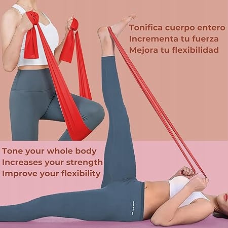Resistance Rubber Set 5 Pcs + 3 Tapes 180cm for Fitness Yoga Exercise Manufacturer code BBGUARDS