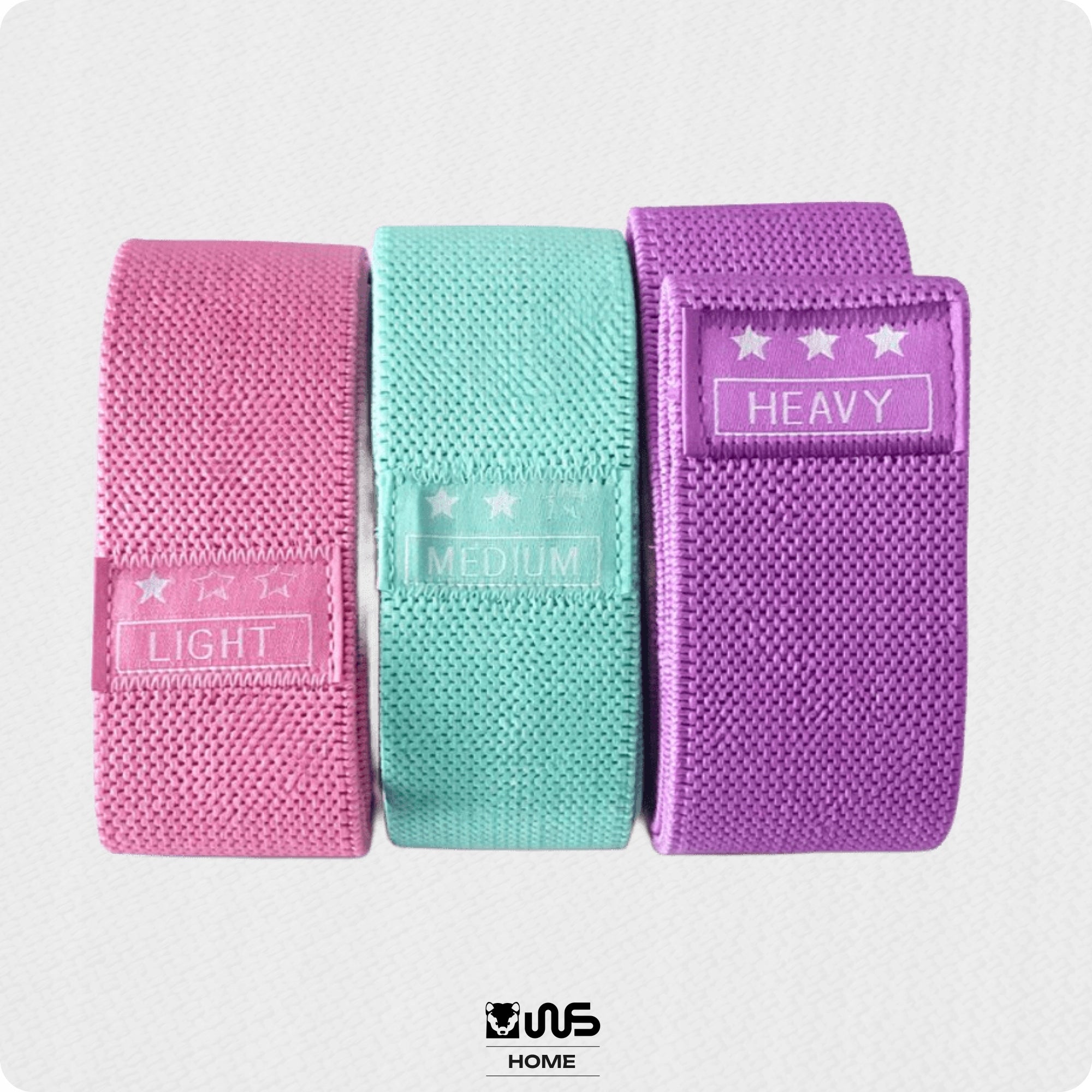 Resistance Rubber Textile Set 3pcs Colorful Fitness Exercise Buttocks Packaging status original