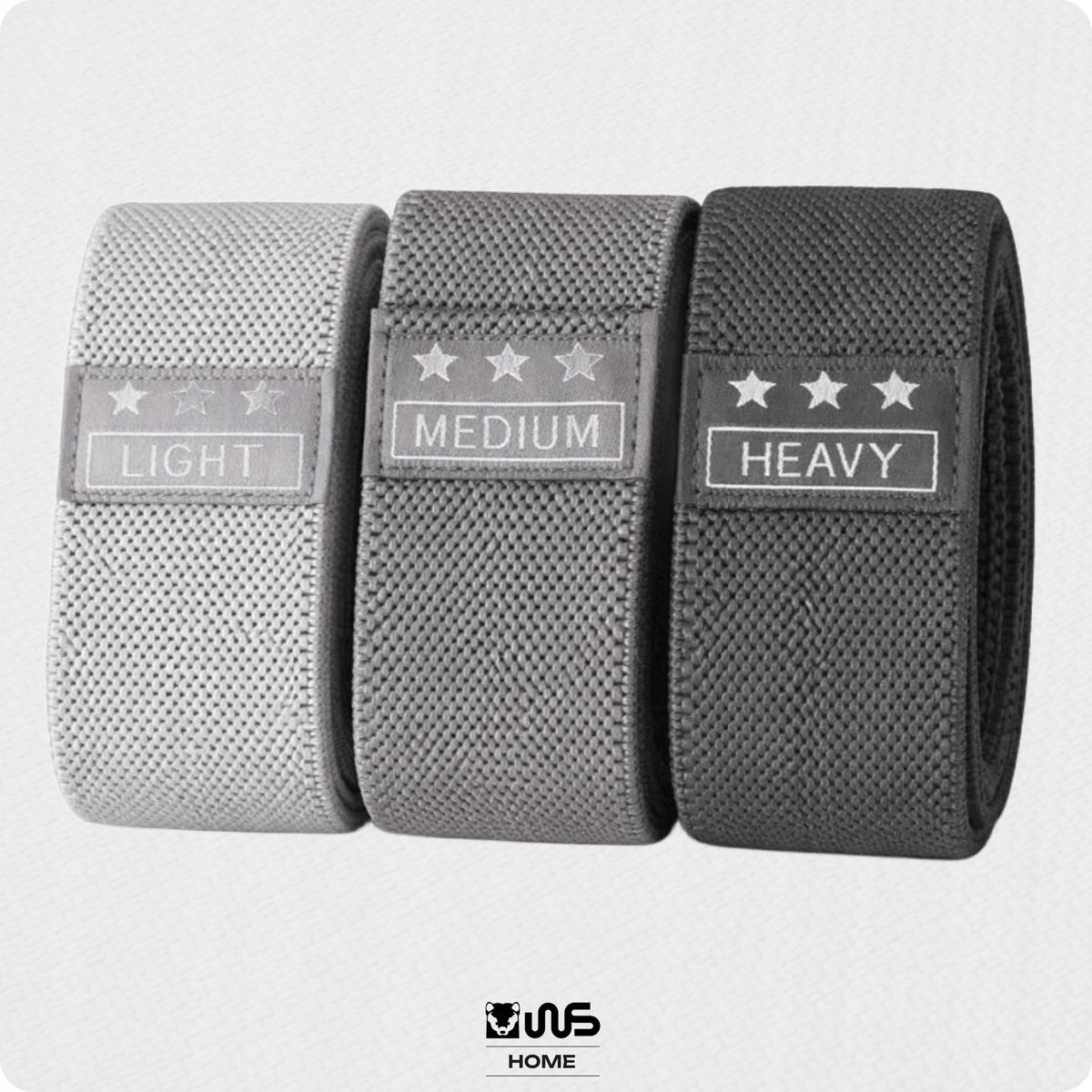 Resistance Rubber Training Set 3pcs Grey Fitness Exercise Training Belts Packaging status original