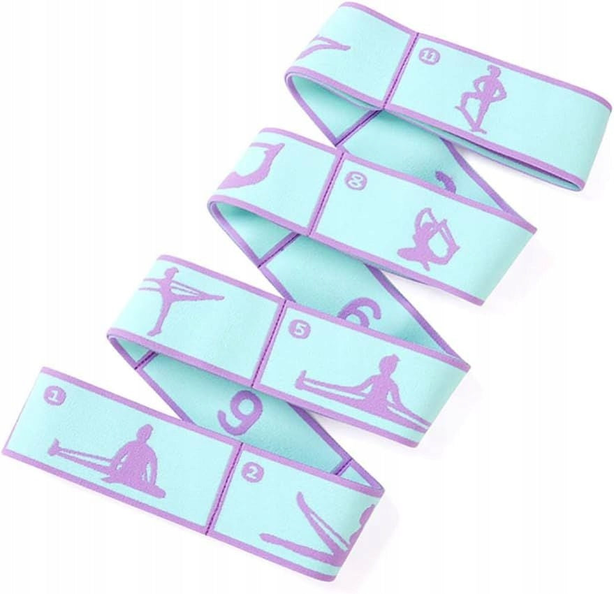 Resistance Rubber for Exercise Gymnastic Tape with Exercise Images 11 Sections Brand Tojato