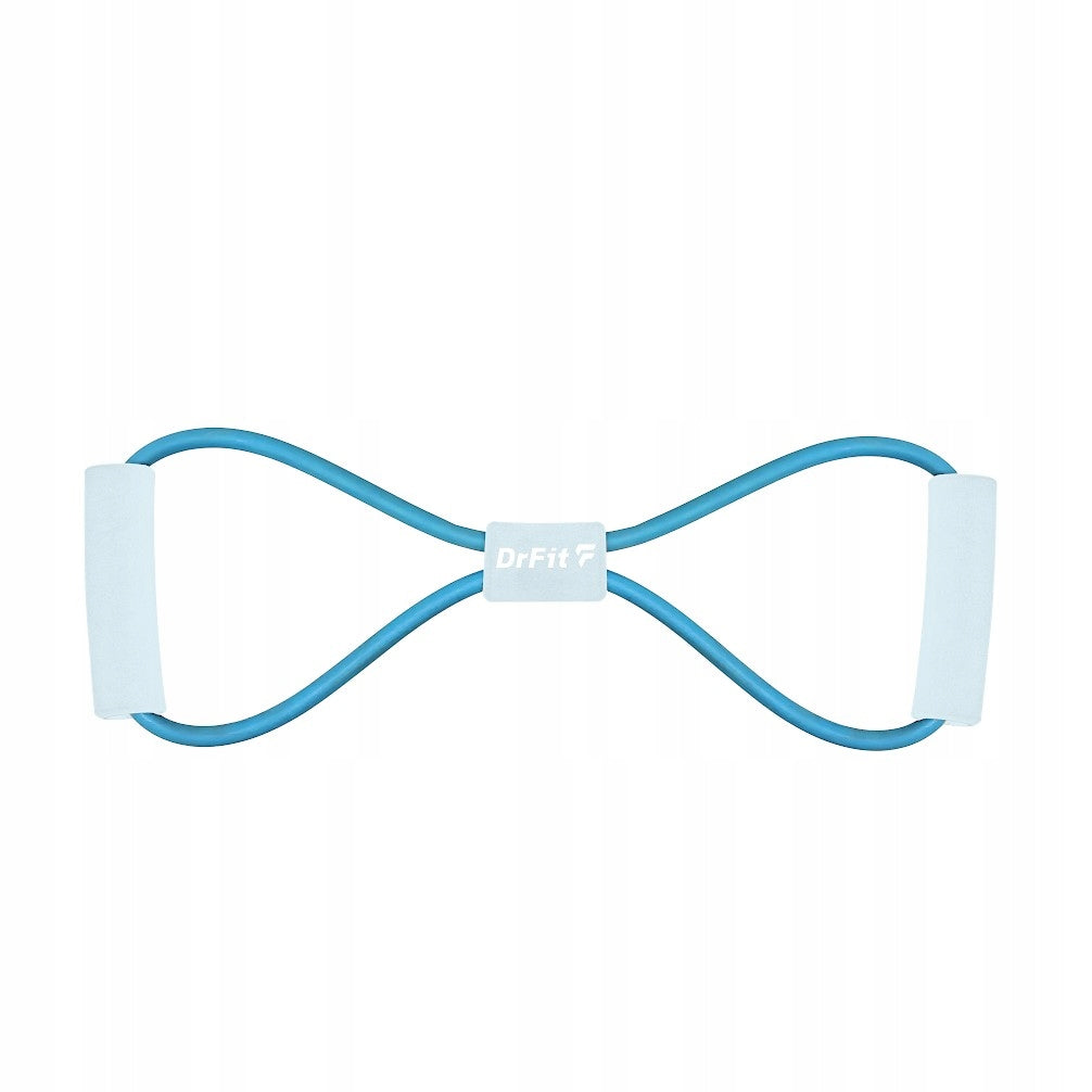 Resistance Rubber for Exercises with Eight Shaped Handles Blue DrFit