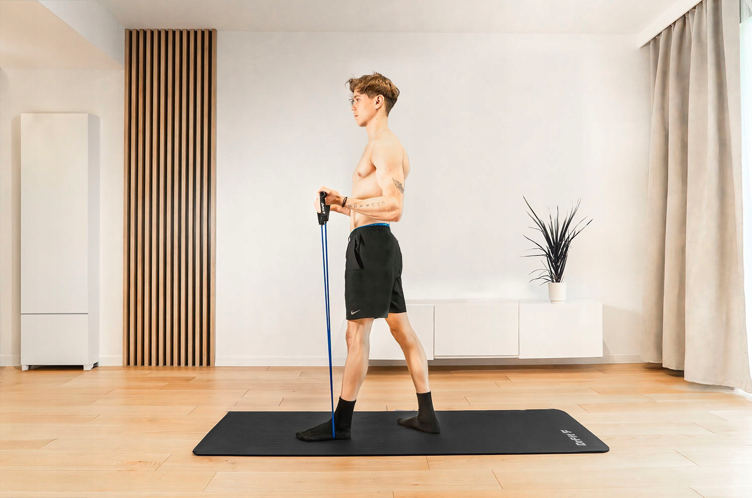 Resistance Rubber with Gym Stretching Exercise Handles Durable Model Guma oporowa z uchwytami