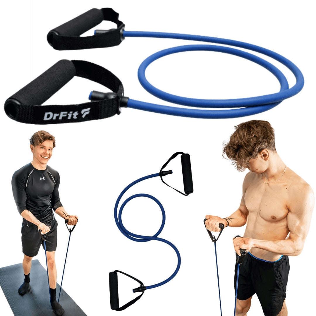 Resistance Rubber with Gym Stretching Exercise Handles Durable