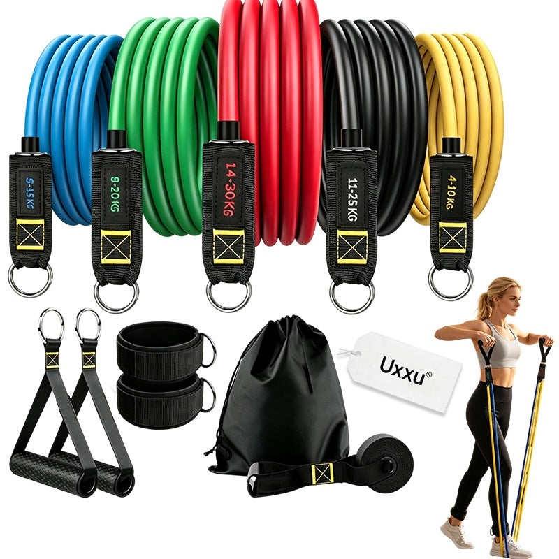 Resistance Rubbers for Exercise Expanders Set of 5 Rubbers up to 100kg High Quality