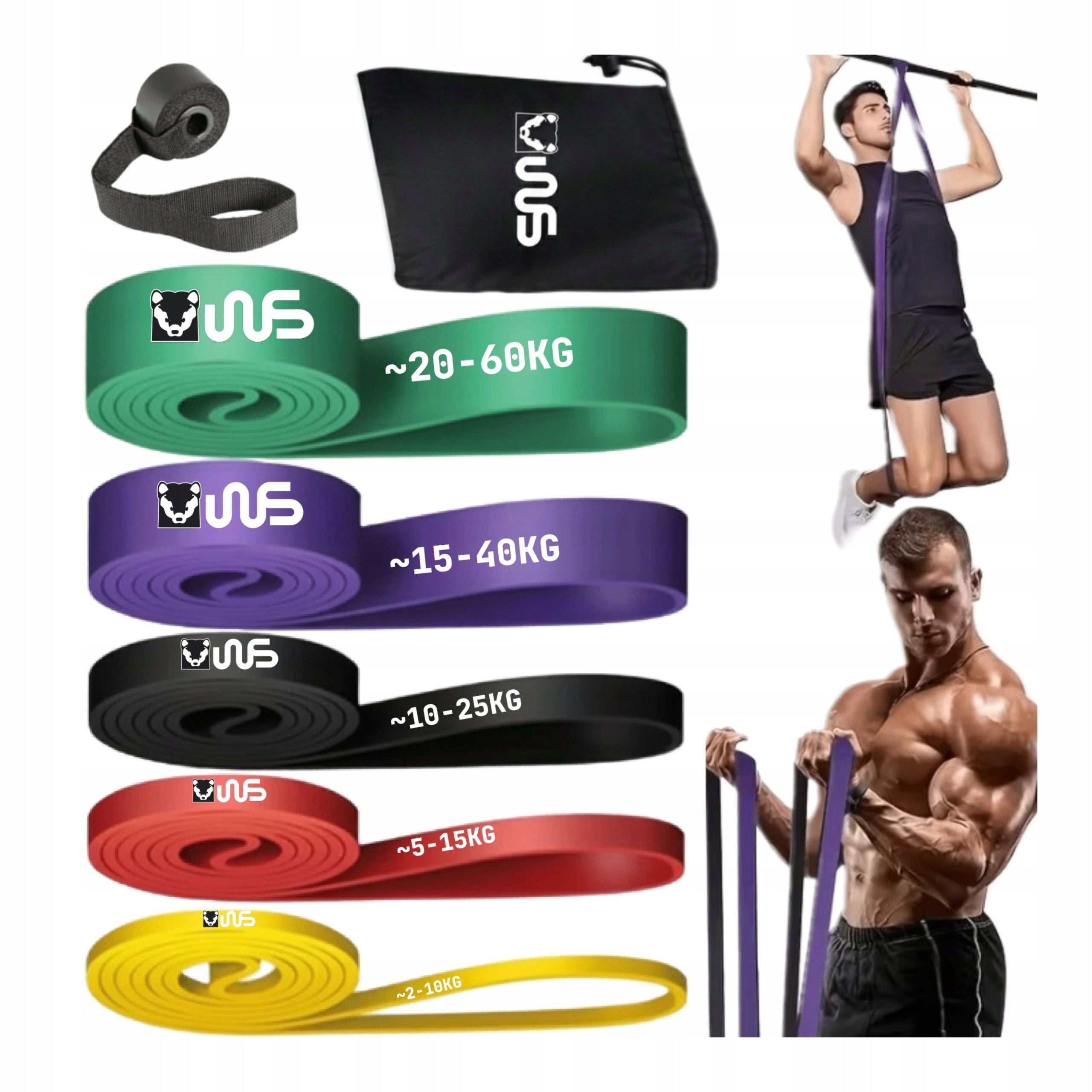 Resistance Rubbers for Tschen Set of 5pcs for Training in the Gym in the Park House Manufacturer code Lateks Trening Domowy Crossfit Rehabilitacja