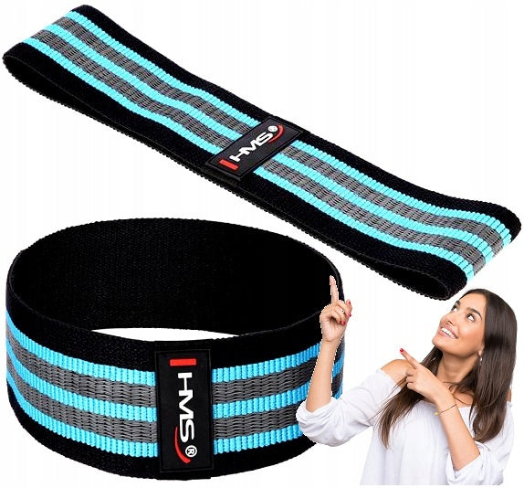 Resistance Tape For Exercise Rubber Material POWERBAND FITNESS HIP BAND 1 Pcs. Color blue