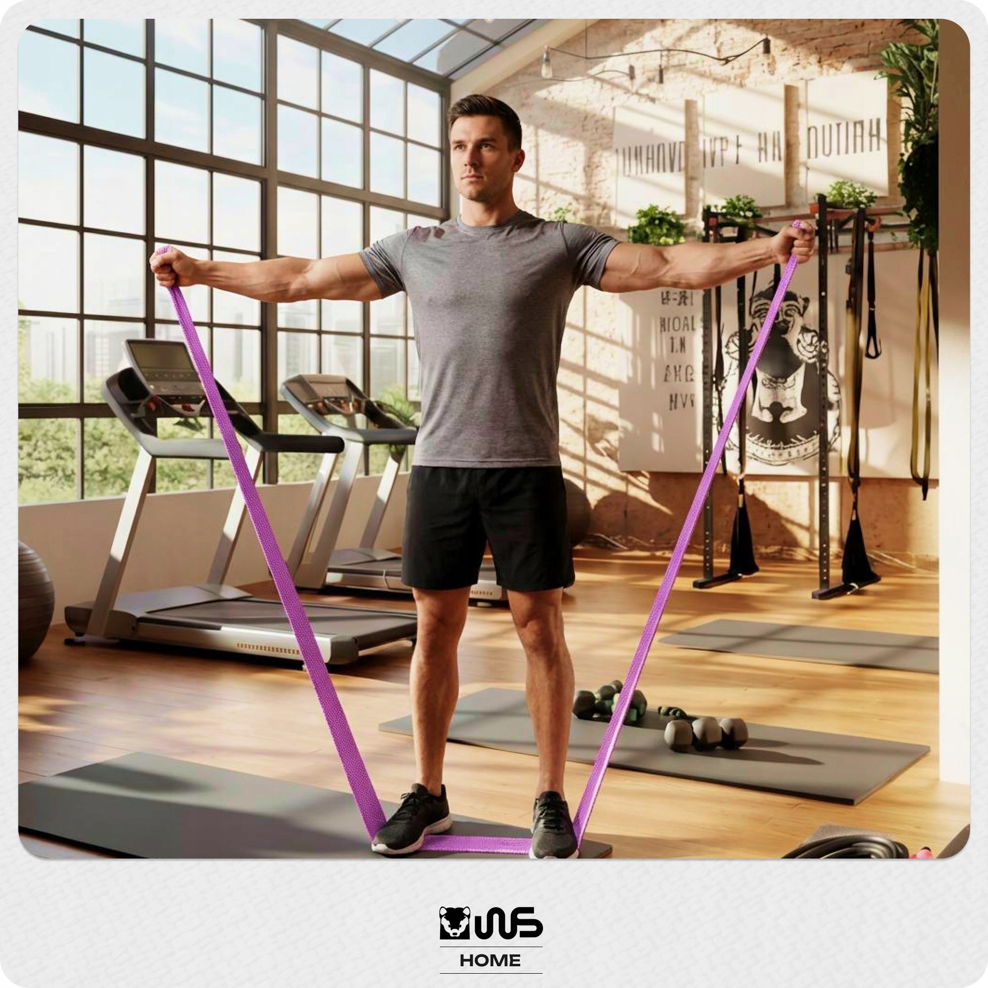 Resistance Training Rubbers Fitness Set of 3pcs Colorful Textile Pilates Width 8 mm