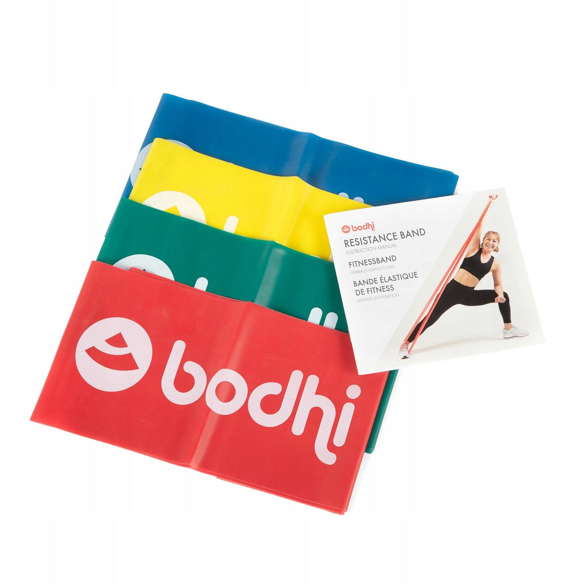 Resistance bands Bodhi 4 pcs. RESISTANCE 4 LEVELS, LATEX, 2,5 m