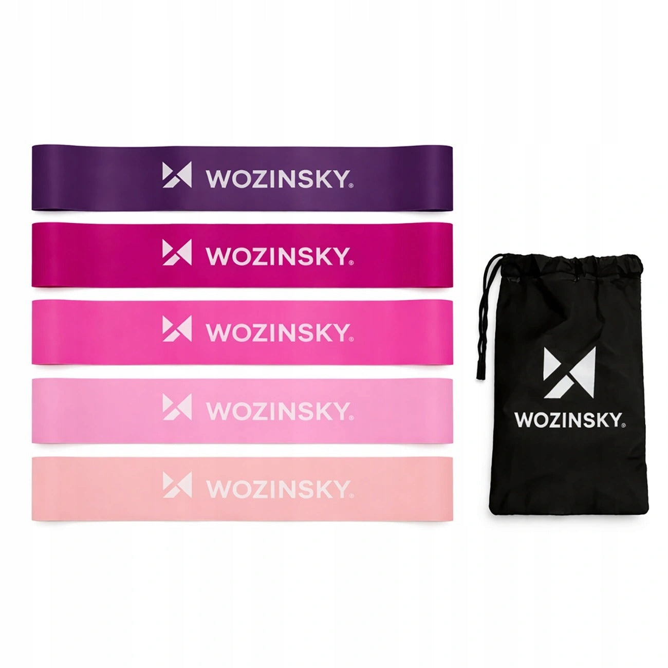 Resistance bands mini Wozinsky WGO-5A activation tapes with TPE - 5 pcs. Brand Wozinsky