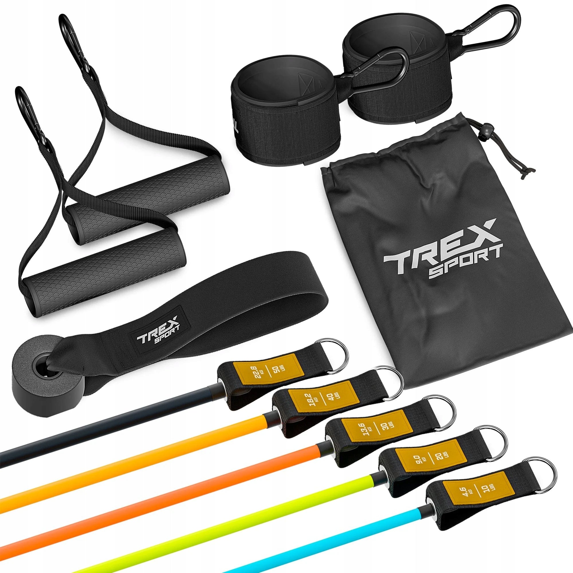 Resistance bands set 5x expander resistance rubber for fitness exercises Trex Sport