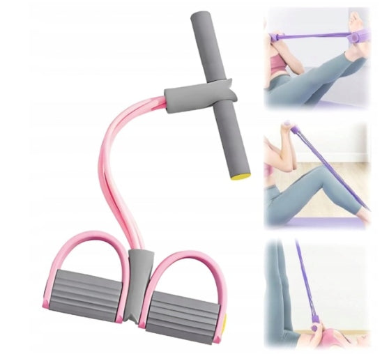 Resistance bands with handles, multifunctional pedals with 4 tubes, durable