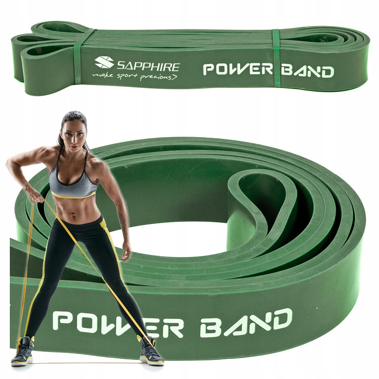 Resistance rubber POWER BAND STRONG TRAINING BAND FOR EXERCISE 14-34 KG SAPPHIRE