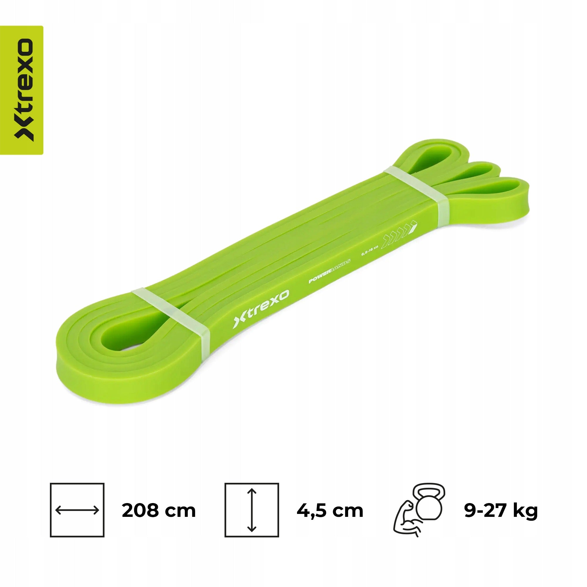 Resistance rubber XTREXO for rehabilitation 0/5 green FOR EXERCISE FITNESS TRAINING Manufacturer code XTO-NA-B6C001-TBA