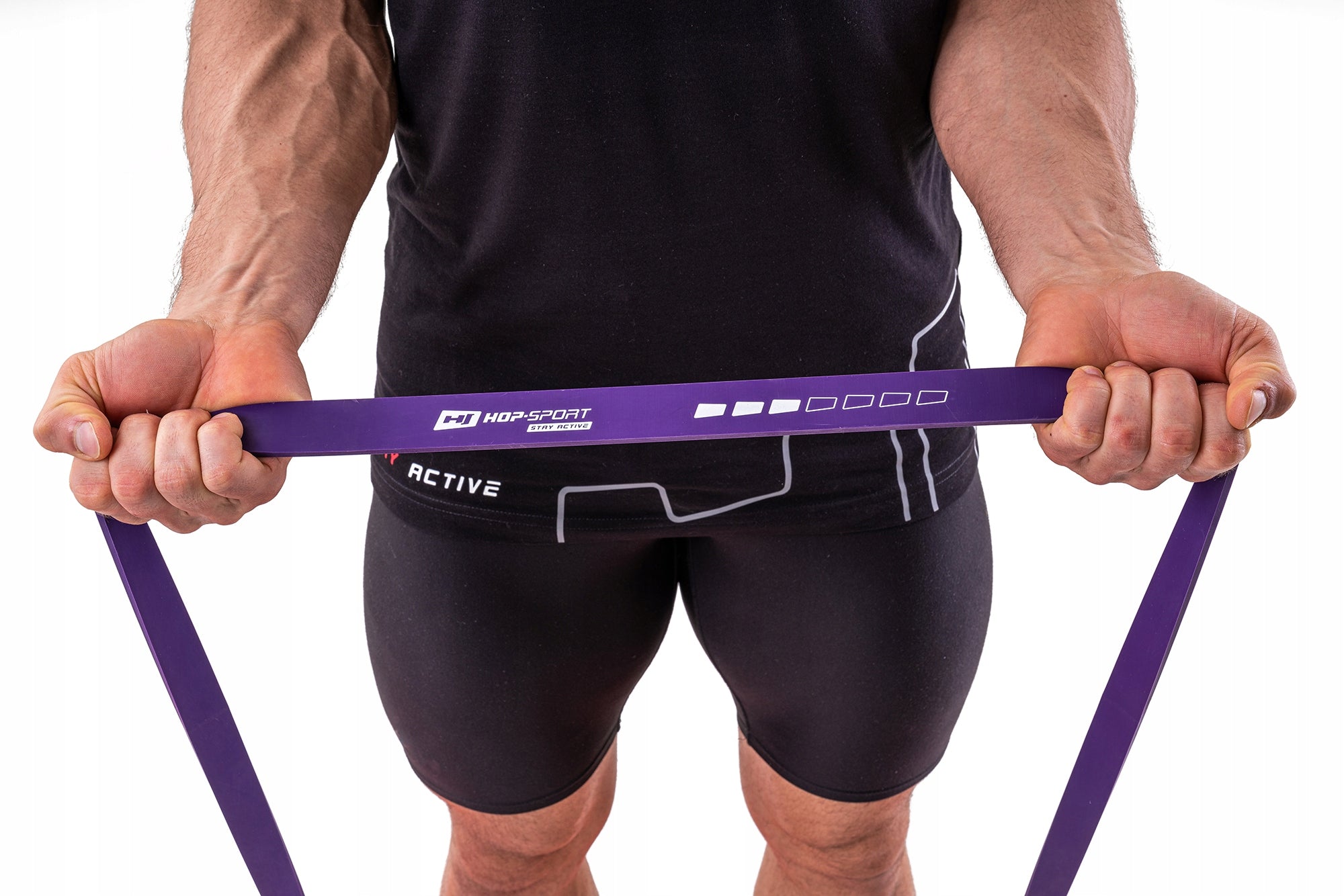 Resistance rubber durable power band 16-39 kg for stretching exercises Brand Hop-Sport