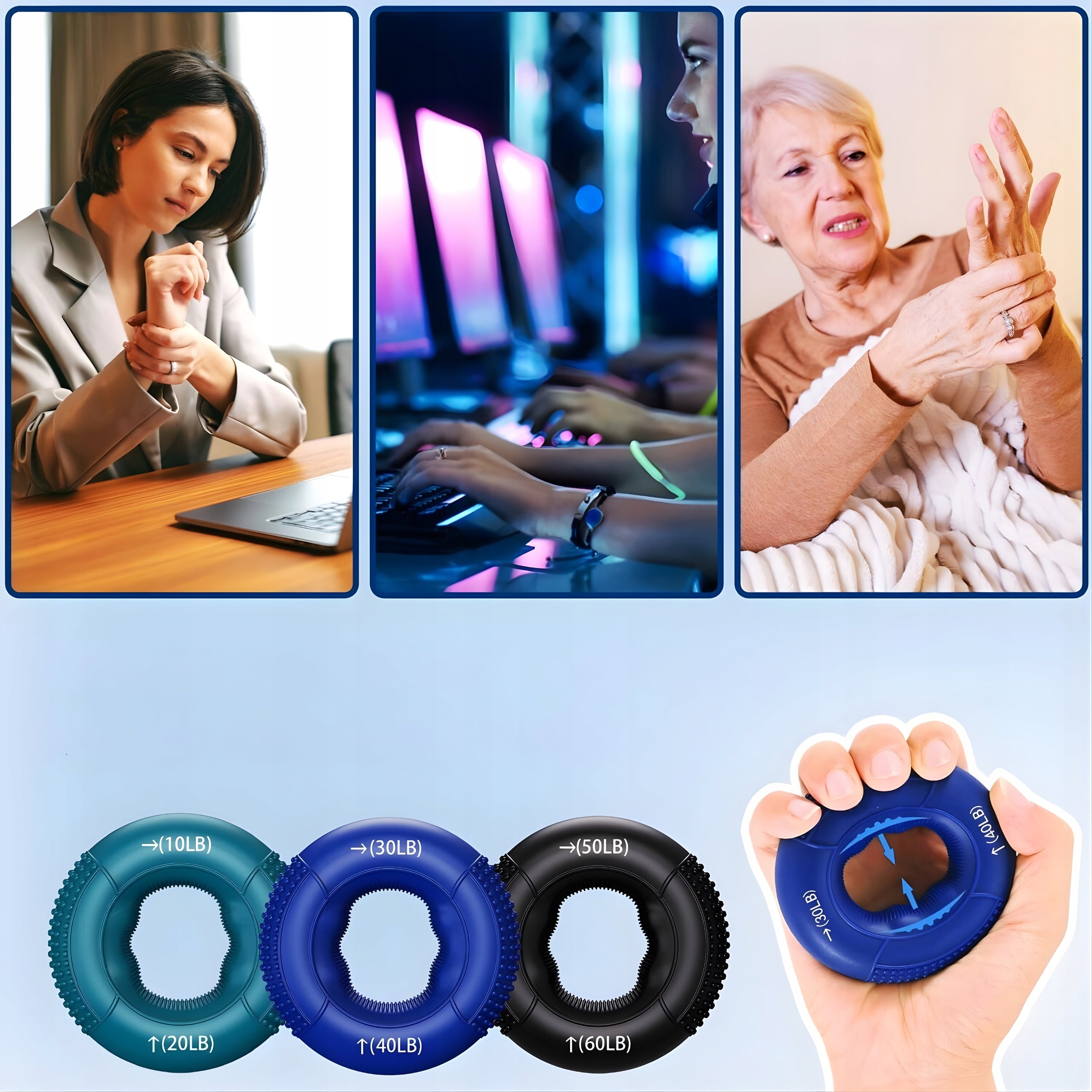 Resistance rubber for hand exercises expander large rehabilitation kit Length 7.5 cm