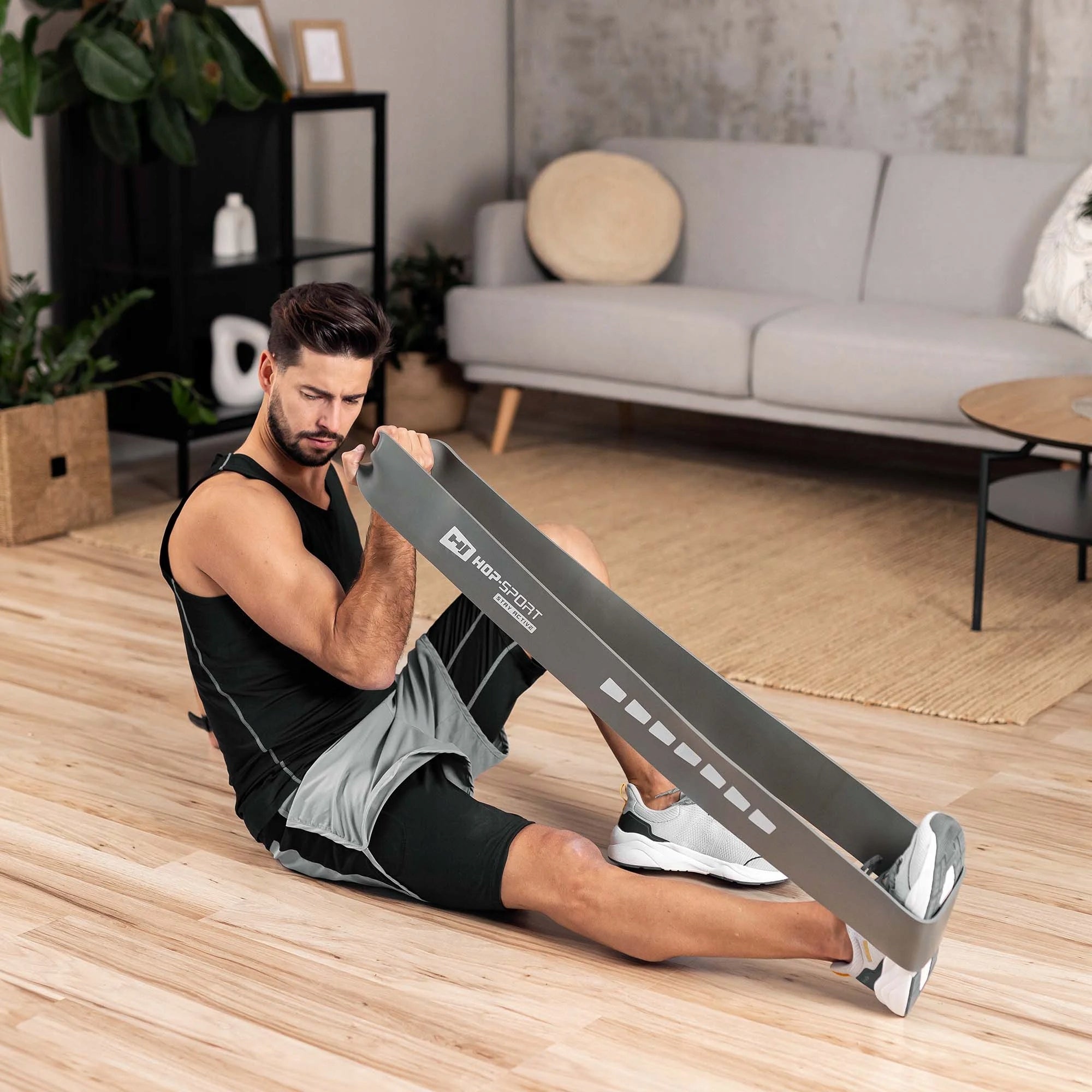 Resistance rubber power band resistance 55-137 kg Color gray