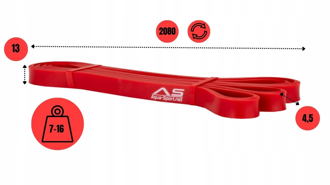 Resistance tape rubber training fitness accessories Aqua-Sport Superband 7 -16 KG Manufacturer code AS2080
