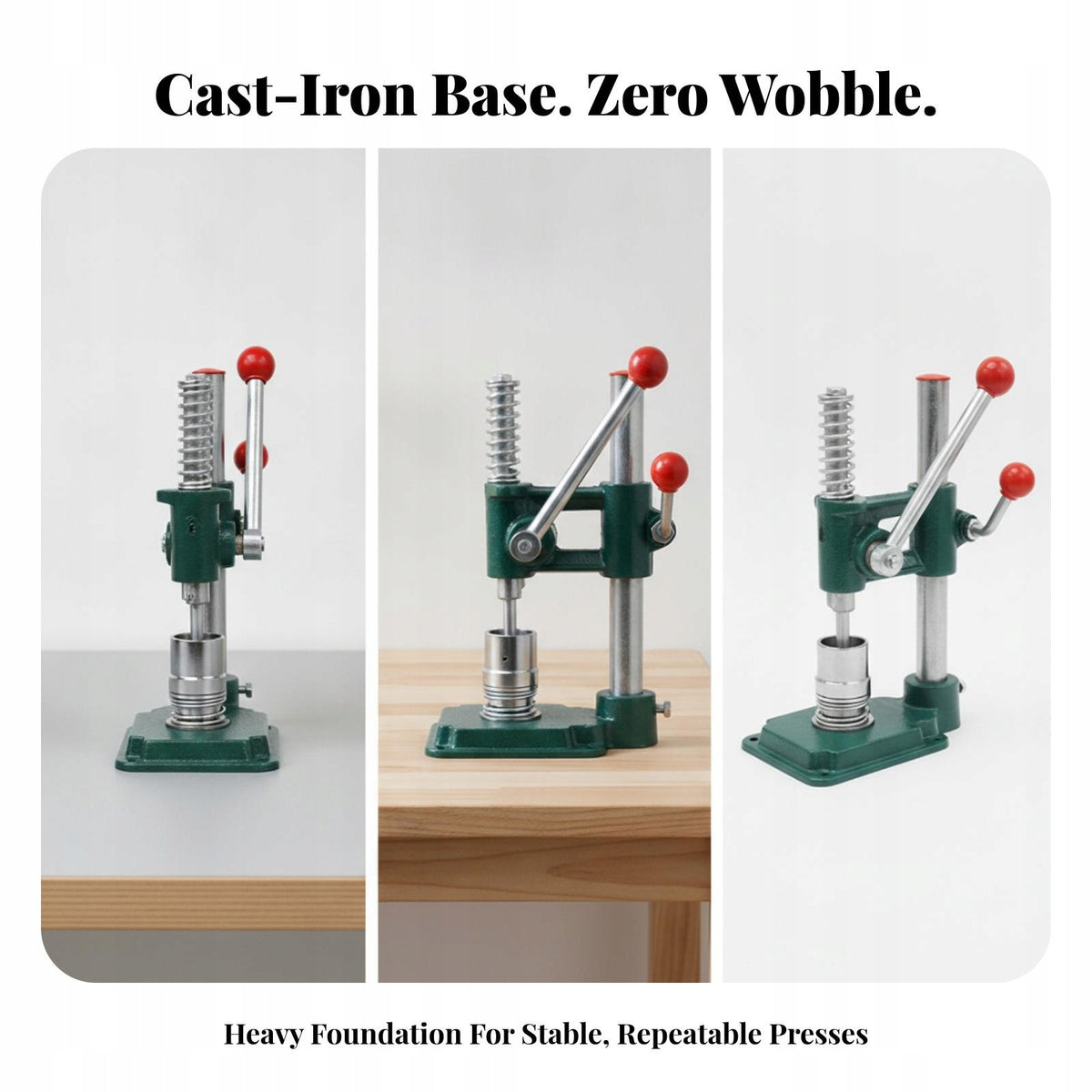 Resistente Handpress down Button Machine | Benchtop Press Packaging status original