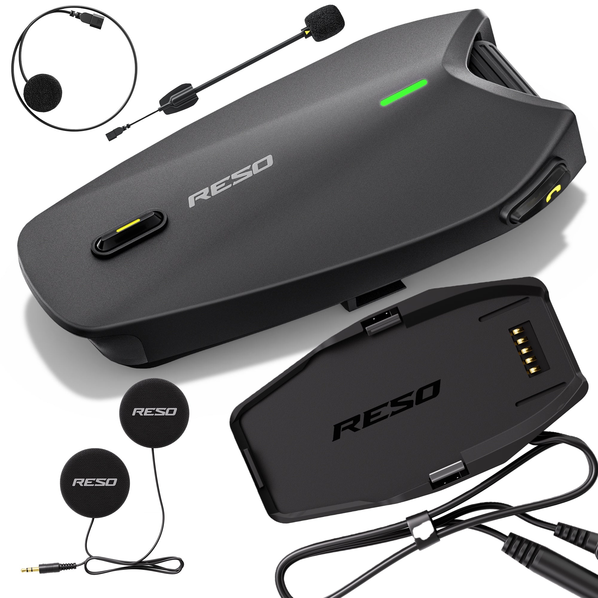 ResoPRO DuoSync 2× Mesh Motorcycle Intercom Unlimited Range MegneticDoc