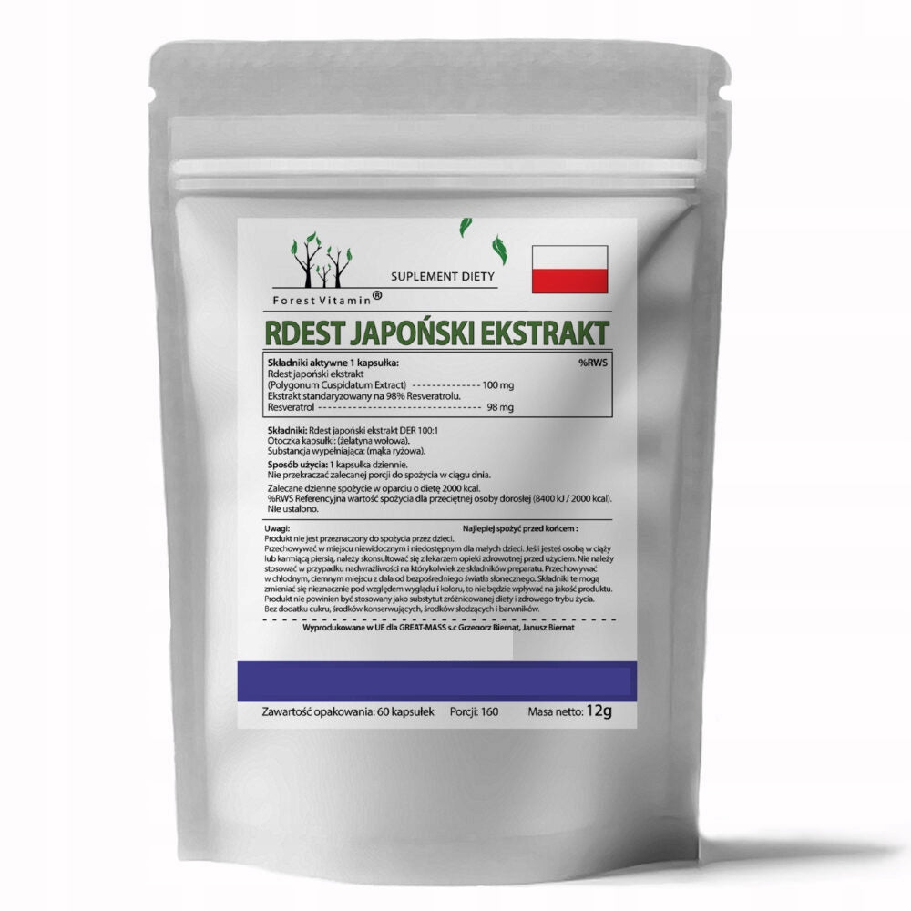 Resveratrol 60caps RESVERATROL HEART EXTRACT ANTIOXIDANT VITALITY EAN (GTIN) 5904890310094