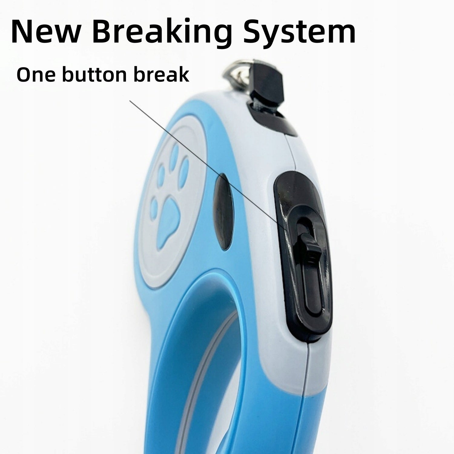 Retractable dog leash, 5m, non-slip,with break system,blue Brand no brand