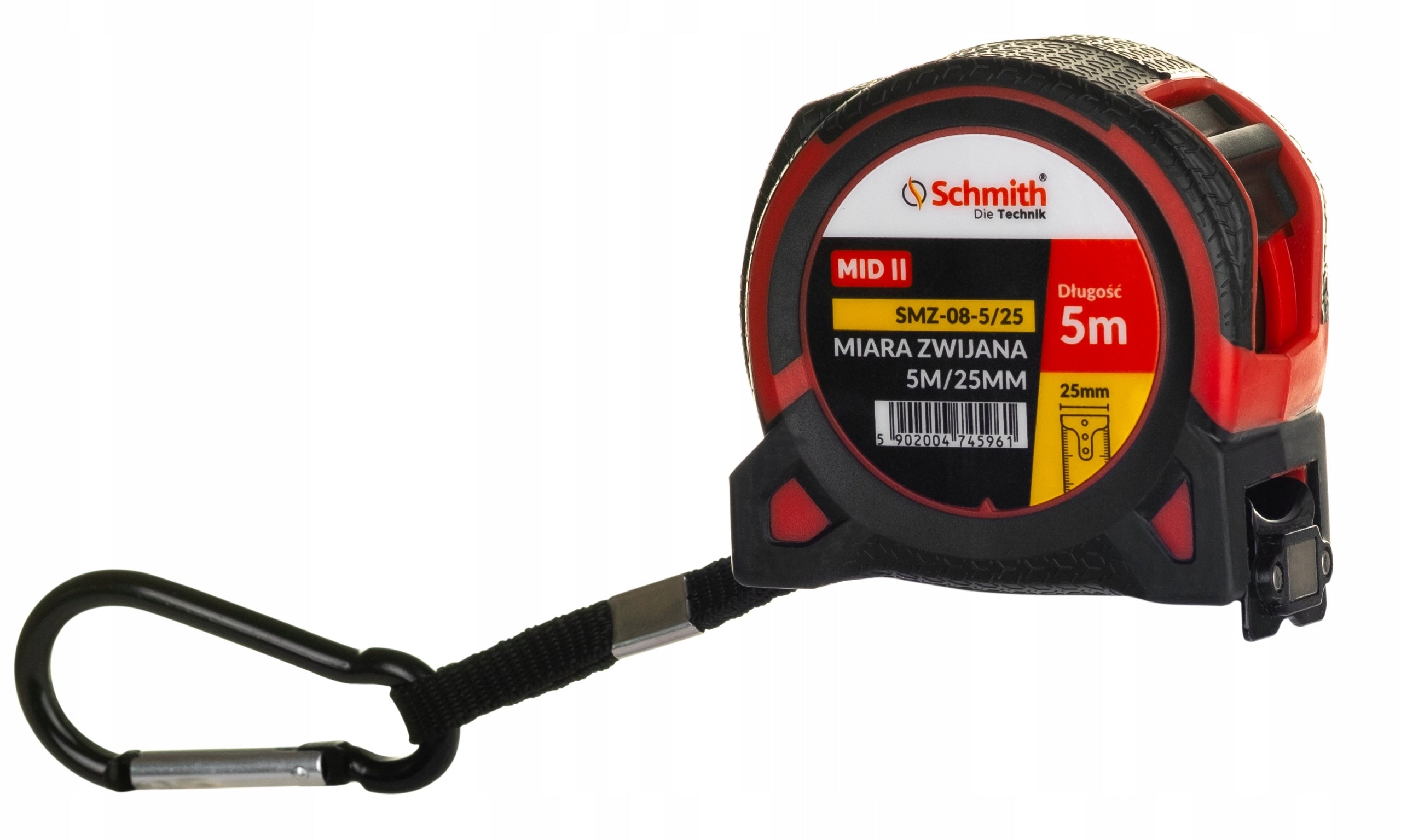Retractable measure Schmith 5 m x 25 mm tape measure with lock magnet hitch Brand Schmith