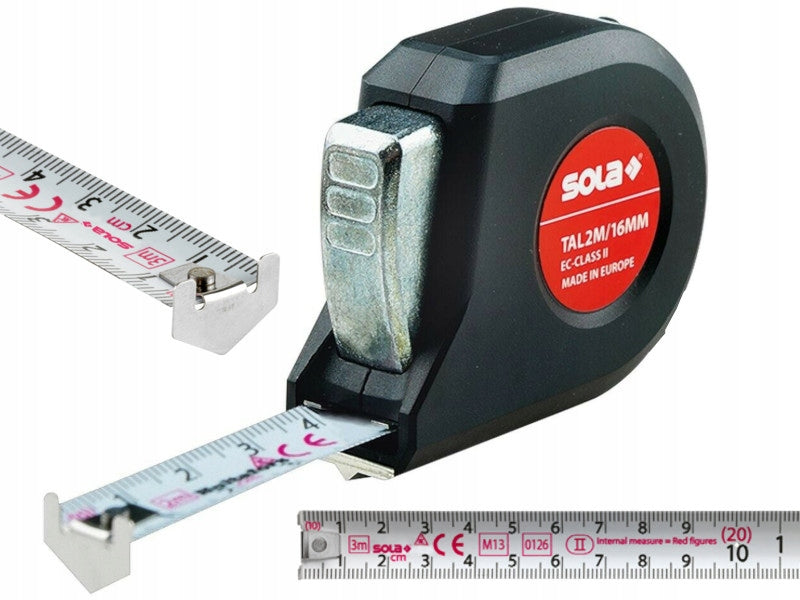 Retractable measure Sola 3 m Batteries included no