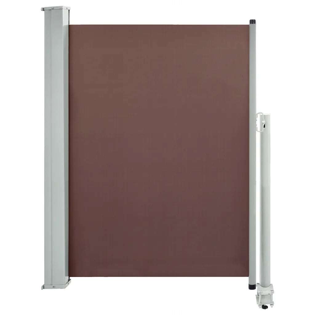Retractable side awning for terrace, 100 x 300 cm, brown Color beige