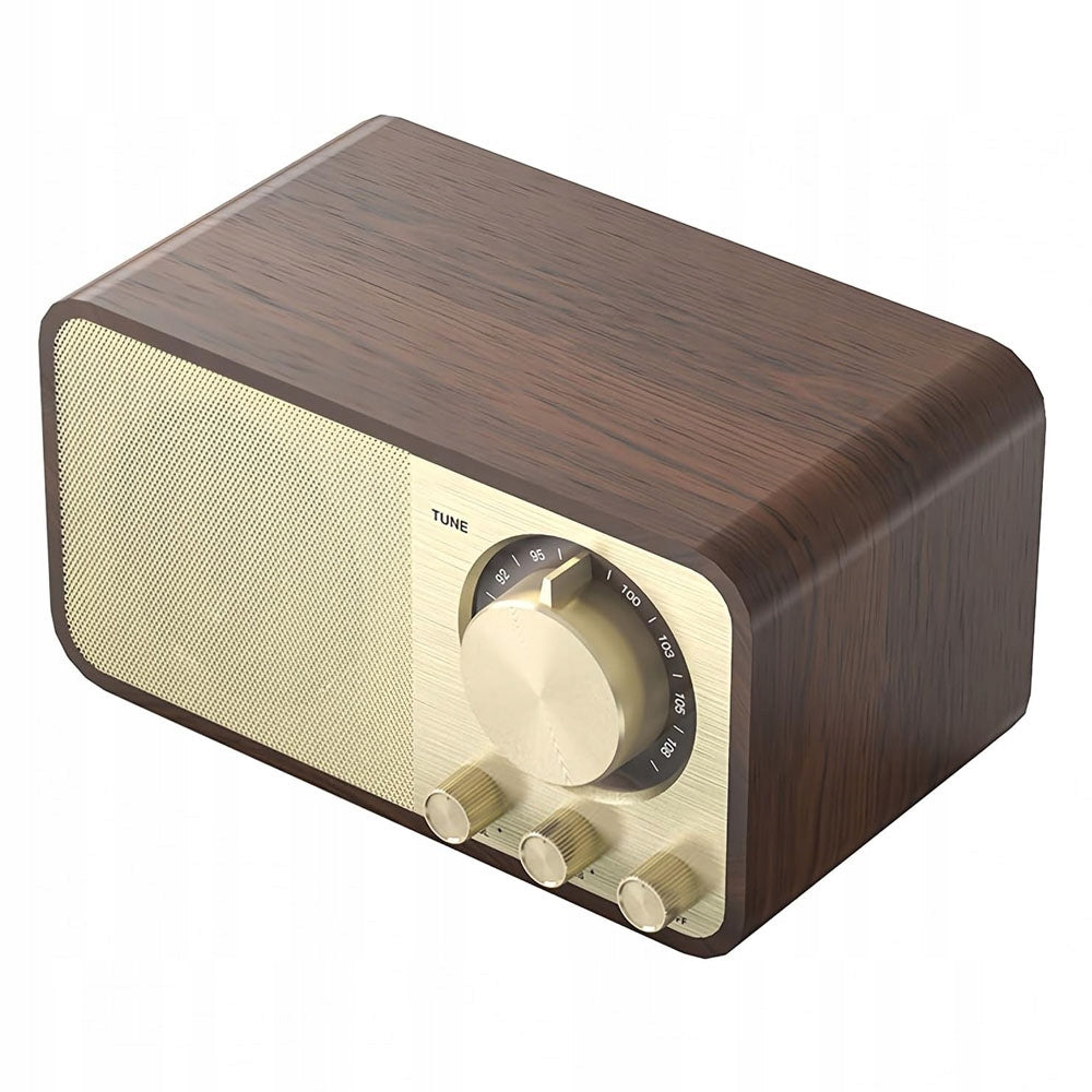 Retro Bluetooth 1500Mah AUX/USB/TF Wooden Speaker And Pendrive Input Packaging status original