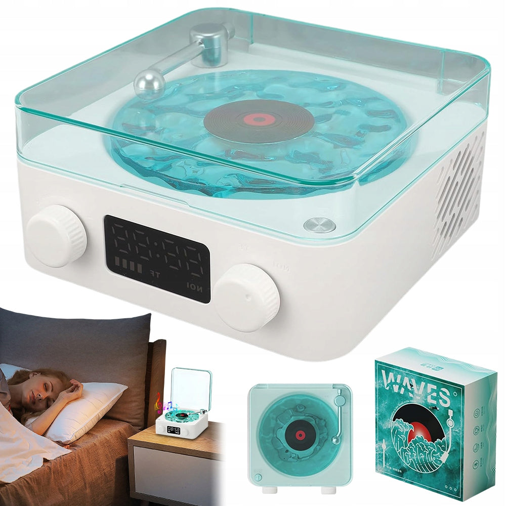 Retro Bluetooth Speaker With Nature Sounds And Wave Projection For Relaxation