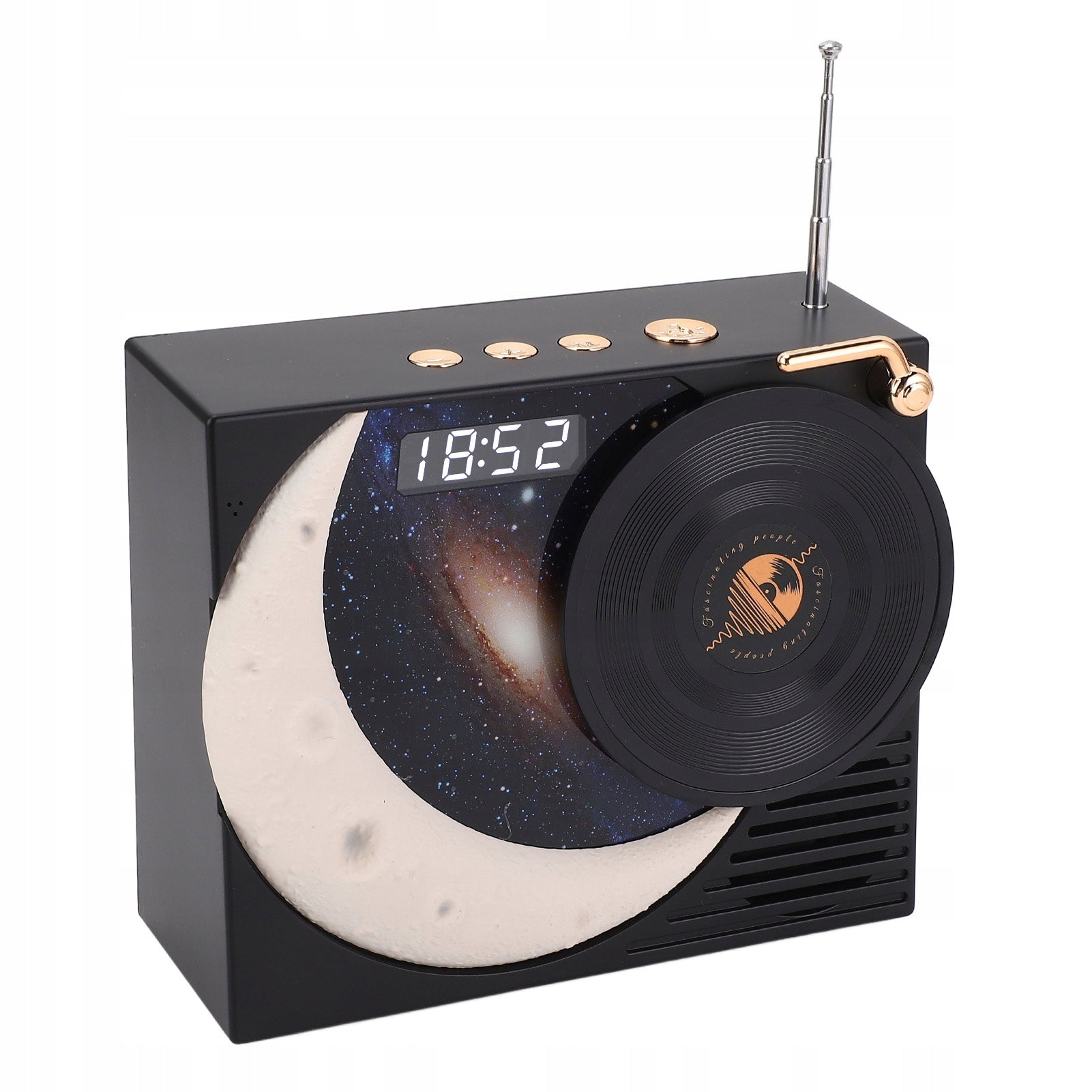 Retro Bluetooth speaker with clock display and 4H ambient light Manufacturer code AG250907004813