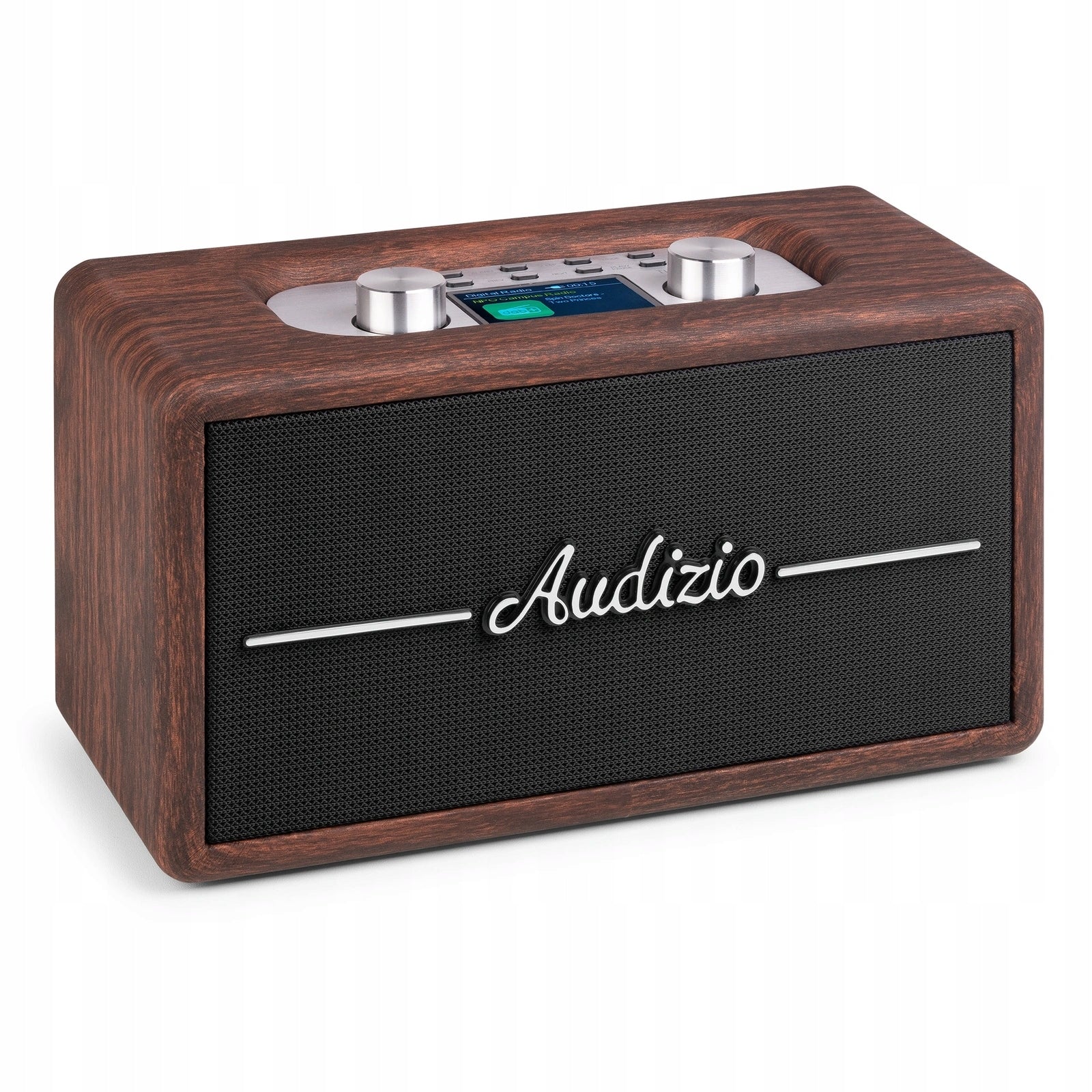 Retro DAB FM bluetooth radio Tune60 Audizio dark brown for living room kitchen Manufacturer code 102.381