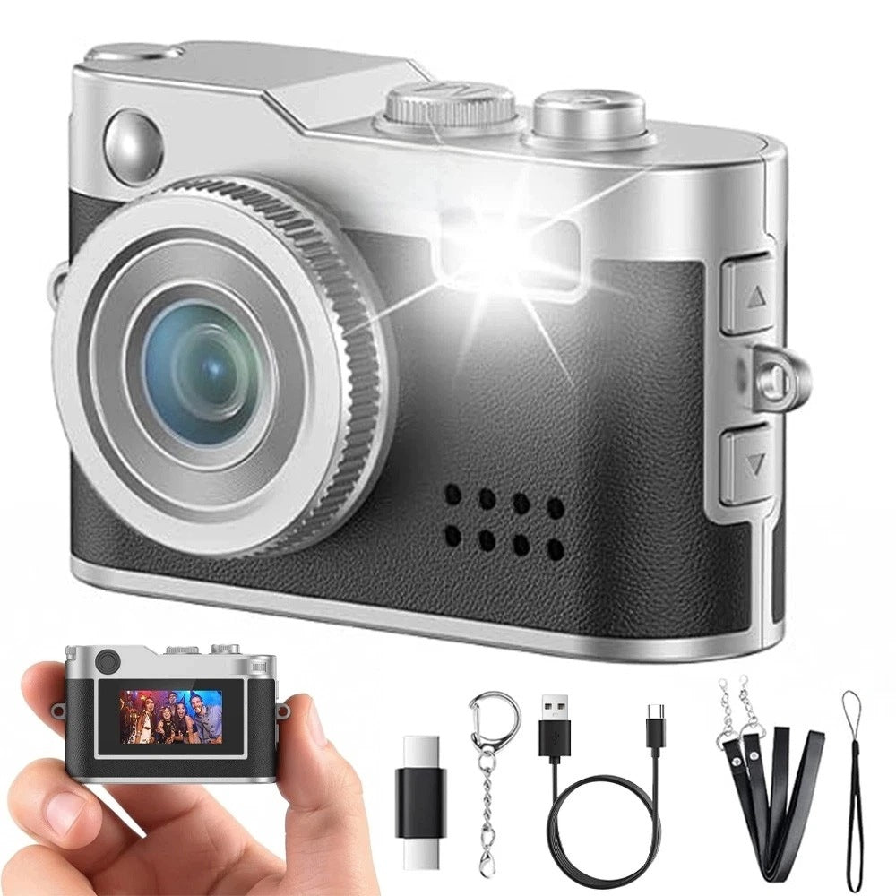 Retro Digital Camera Mini Pocket Camera Keychain Full HD for Gift