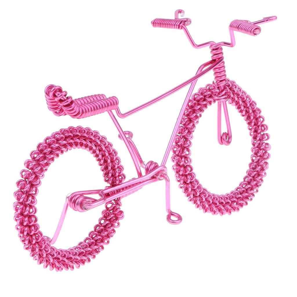 Retro Handicraft Bicycle Model Bike Toy For Kids Home Decor Pink Brand no brand