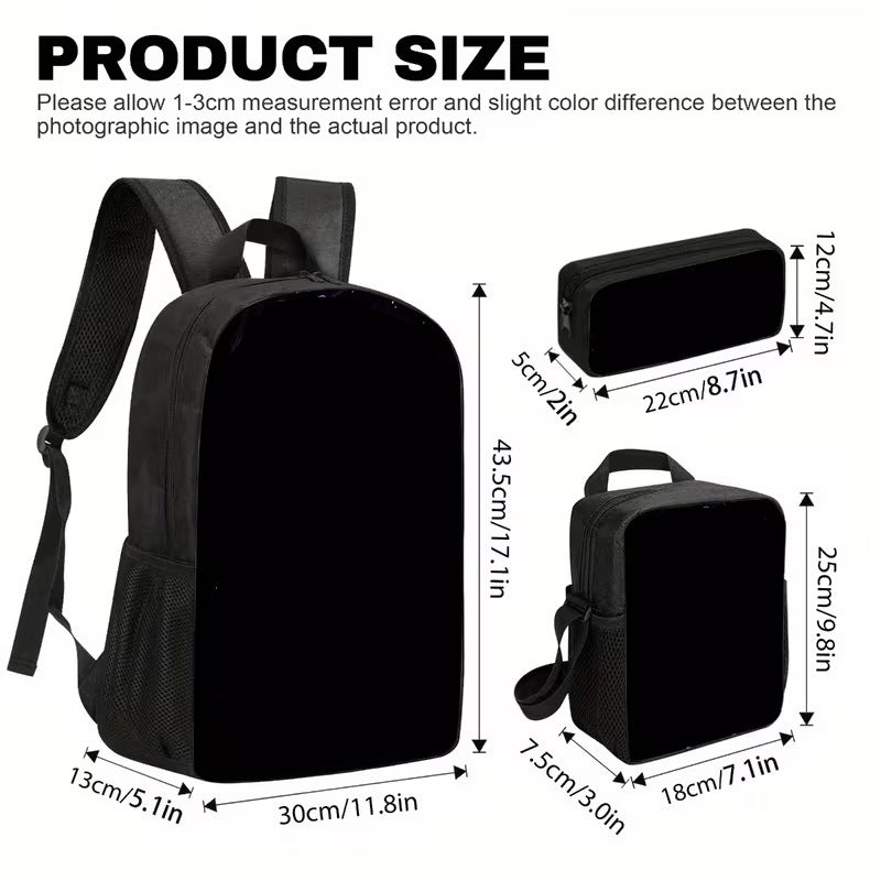 Retro Mandala Geometric Pattern Print Backpack Set with Crossbody Bag Packaging status original