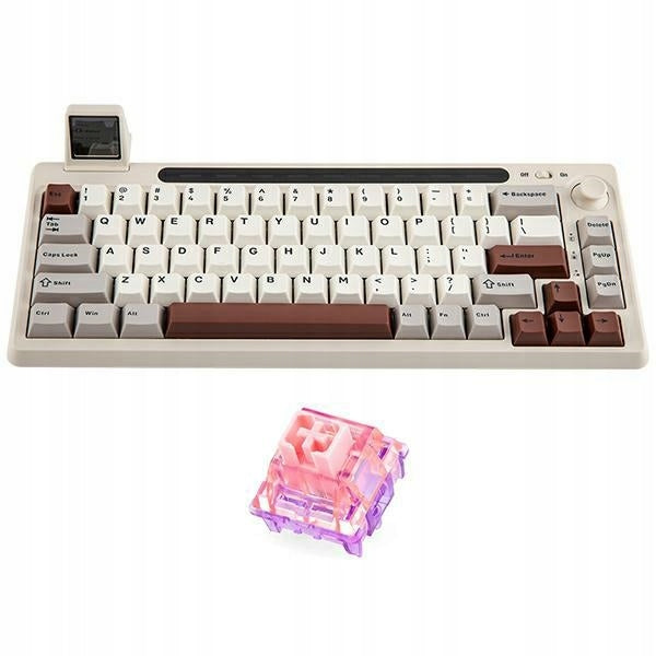 Retro Mechanical Keyboard Epomaker RT65 Mini Gaming Screen