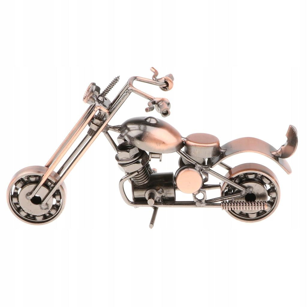 Retro Metal Art Craft Motorbike Riders Bolts Nuts Figurine For Motorcyclist
