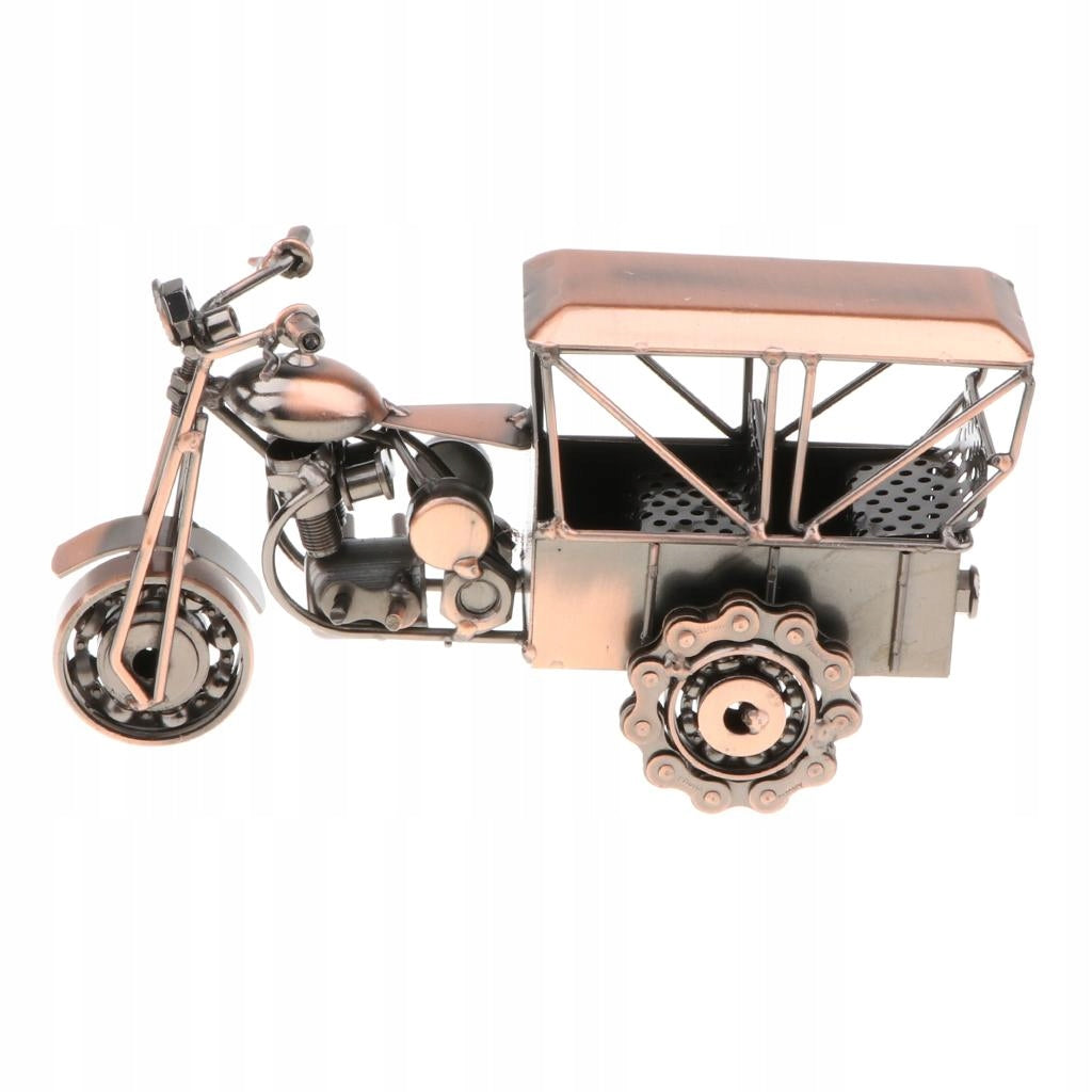 Retro Metal Art Craft Motorcycle Riders Screw Nuts Figurine