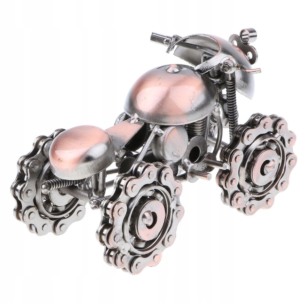 Retro Metal Art Craft rbike Riders Bolts Nuts Figurine Showcase Model Brand no brand