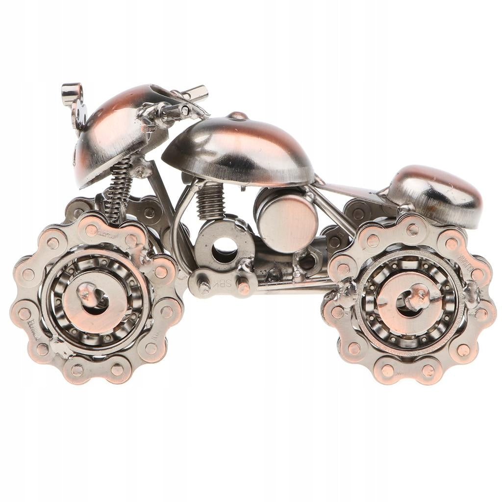 Retro Metal Art Craft rbike Riders Bolts Nuts Figurine Showcase Model
