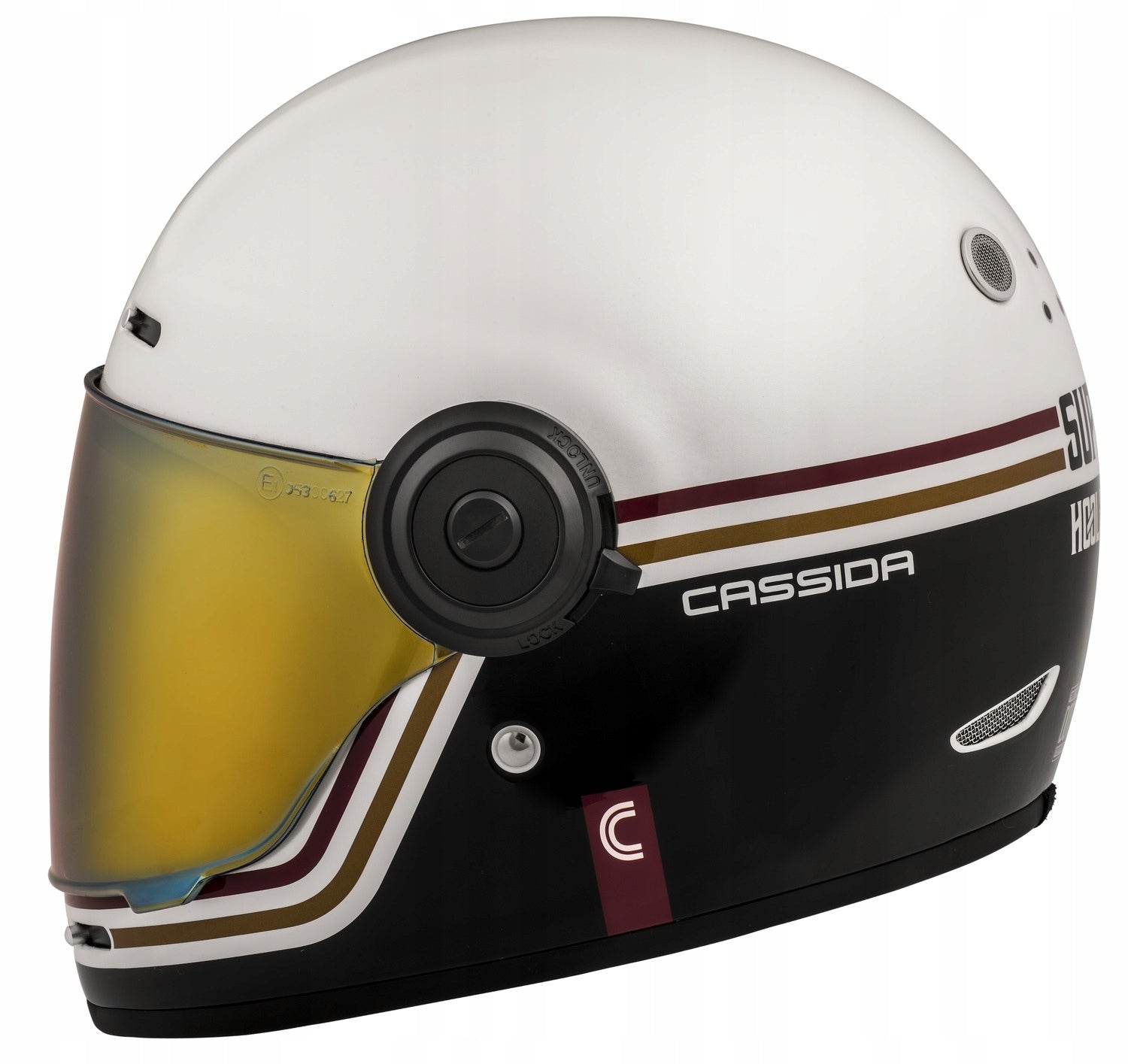 Retro Motorcycle Integral Helmet Cassida Fibre Gold Colorless Glass - S Manufacturer's catalog number M140-1685