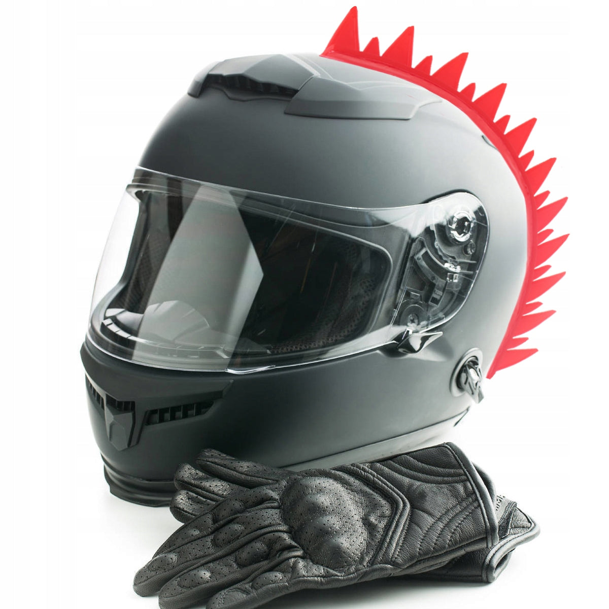 Retro Naklejka Kasku Motocyklowego Czerwony Wzór