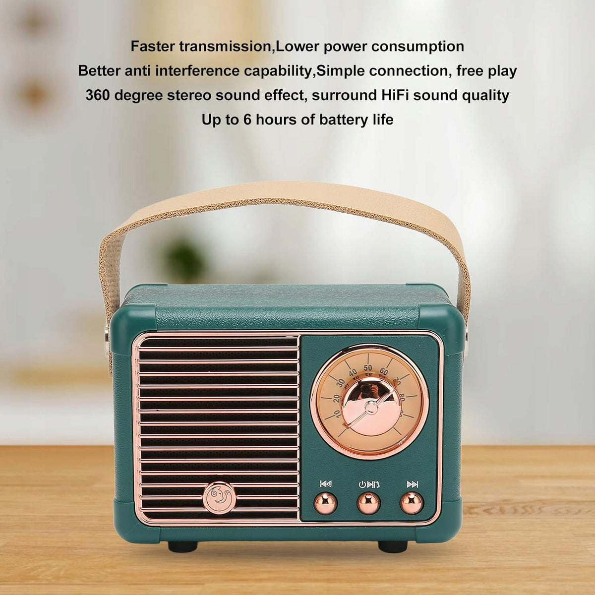 Retro Speaker, Fast Transmission, HiFi Stereo Sound, Portable Brand no brand