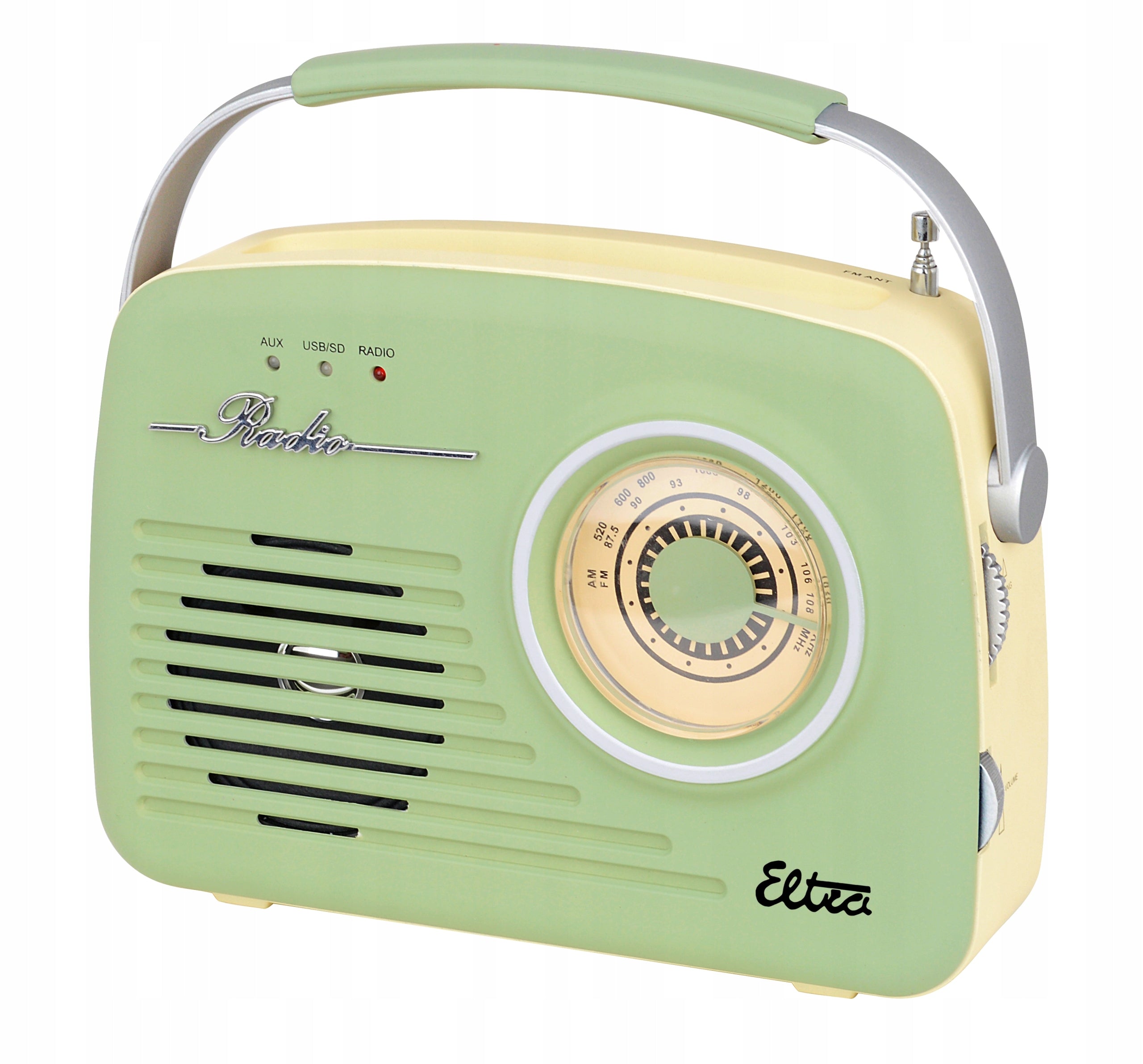 Retro radio PISTACHIO network battery FM MP3 USB SD ELTRA Luiza Eltra