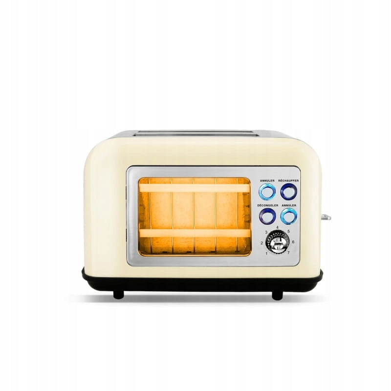 Retro toaster for 2 toasts with window Kitchencook TOASTEO GLASS BEIGE