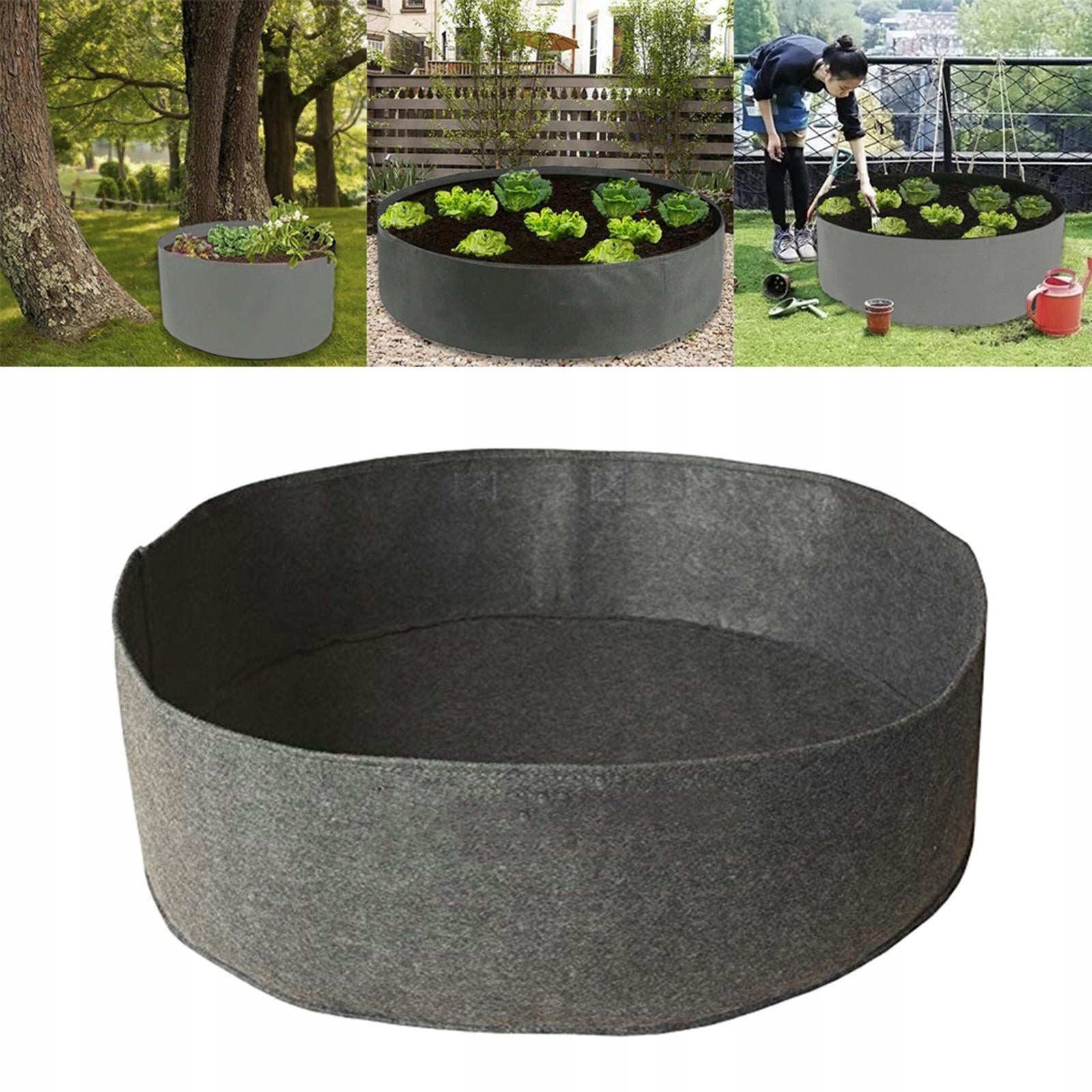 Reusable Fabric Raised Bed Garden Elevated Grow Bag Box Pouch Gray_60x20cm Manufacturer code 11660035295