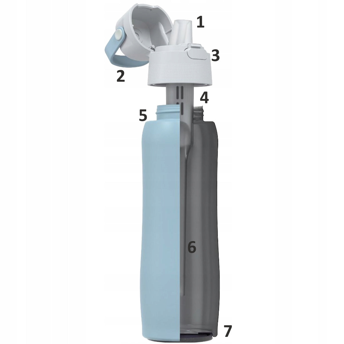 Reusable Filter Bottle Steel SOLID Steel 800 ml Blue Manufacturer code D.BUT.FIL.SOLID.0.8.STEEL.NIE.P
